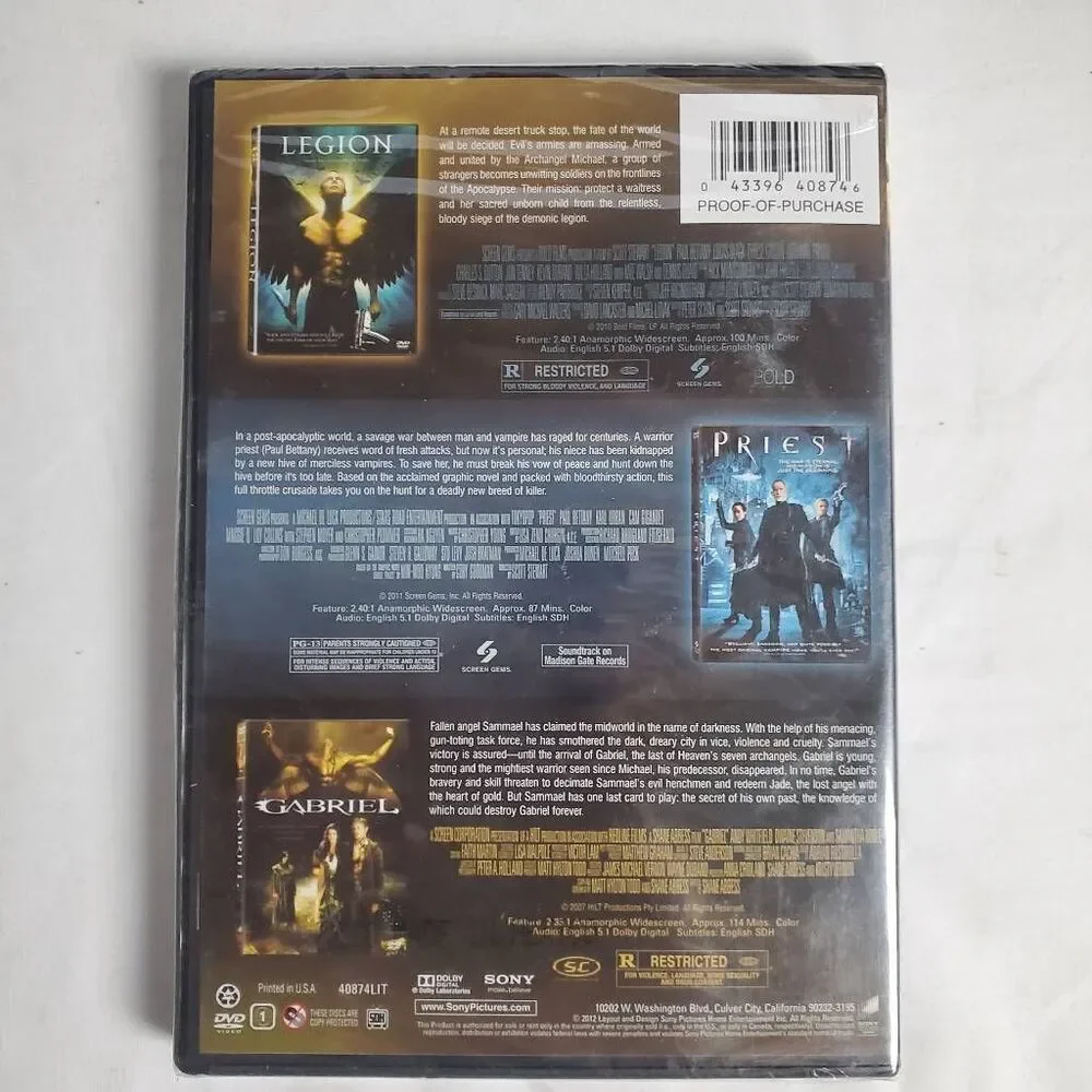 The Fallen Angel – 3-Movie Collection (DVD: Legion, Priest, Gabriel)